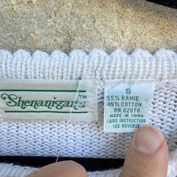 Vintage 90s Shenanigans short sleeve sweater size SMALL - Picture 5 of 5